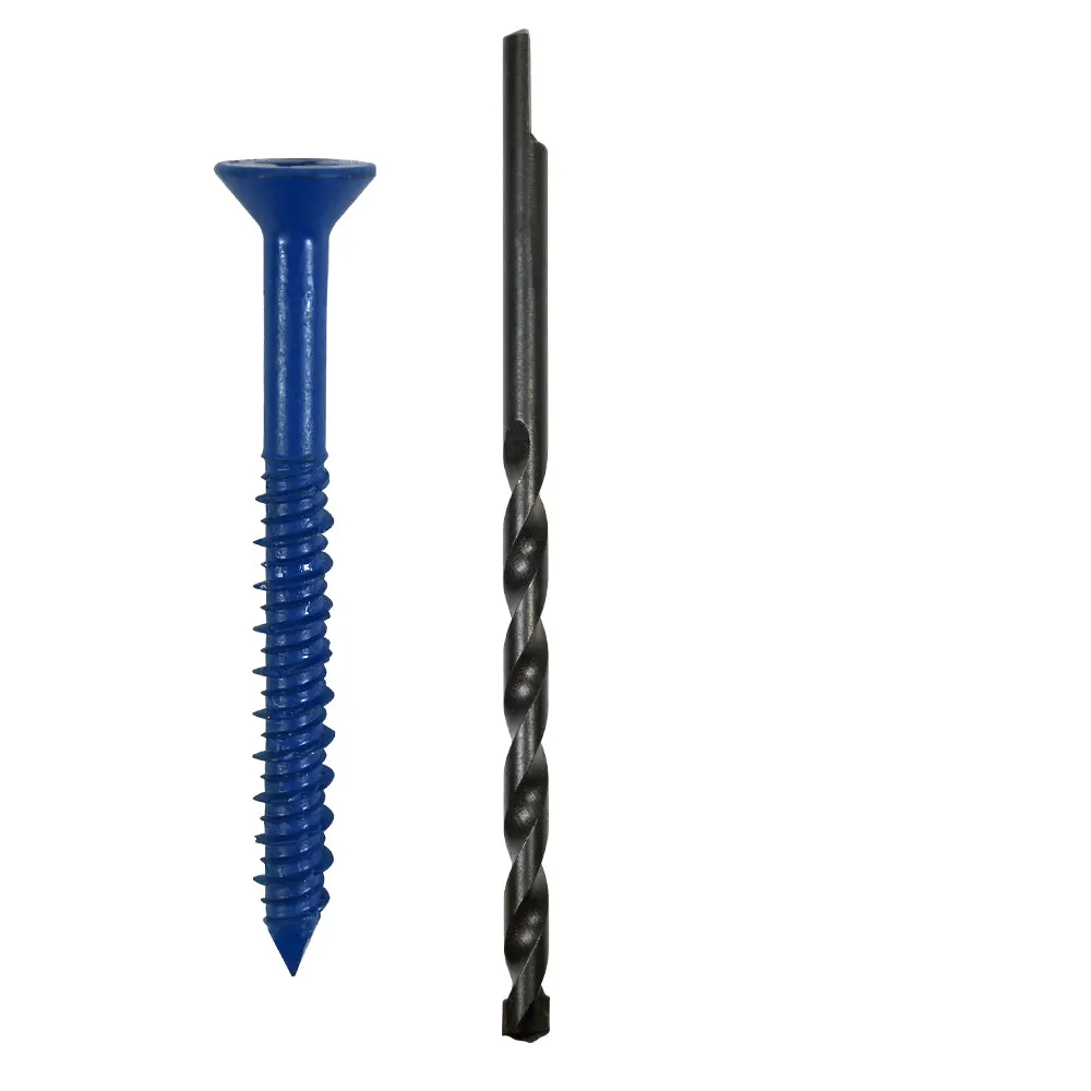 1/4"x1-1/4" Flat Head CobraTap Concrete Screws (10 Pack)