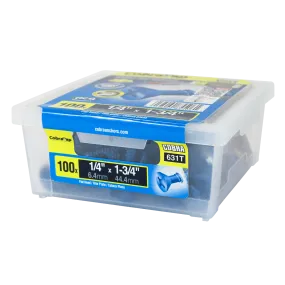 1/4"x1-3/4" Flat Head CobraTap Concrete Screws (100/Box)