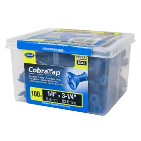 14"x3-1/4" Flat Head CobraTap Concrete Screws (100/Box)