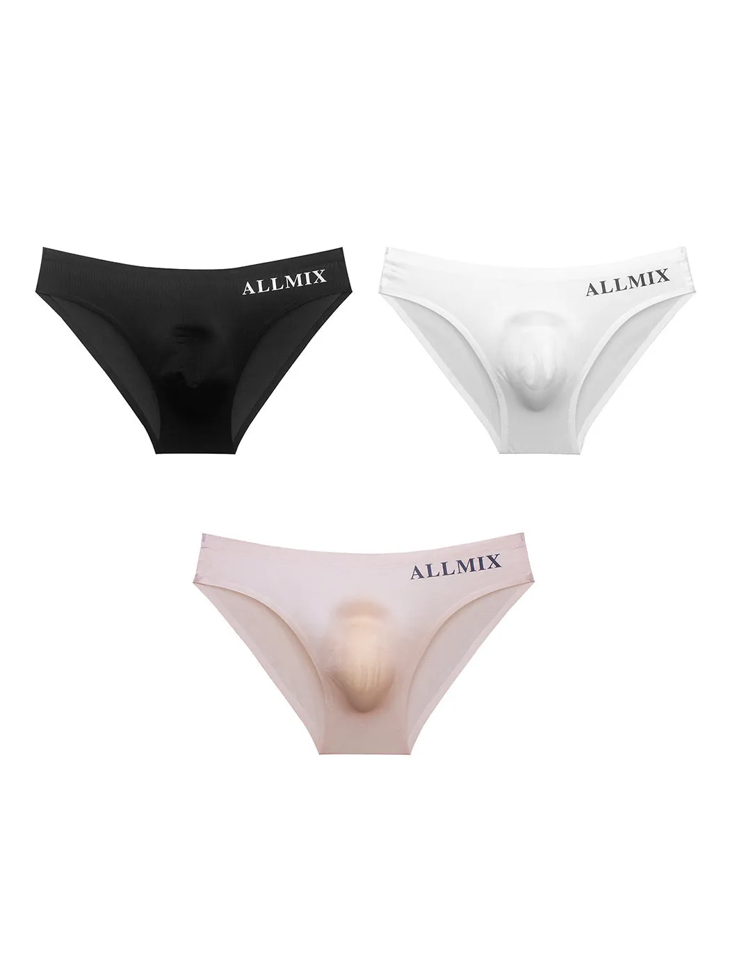 3 Pack Men's Sport Seamless Pouch Briefs