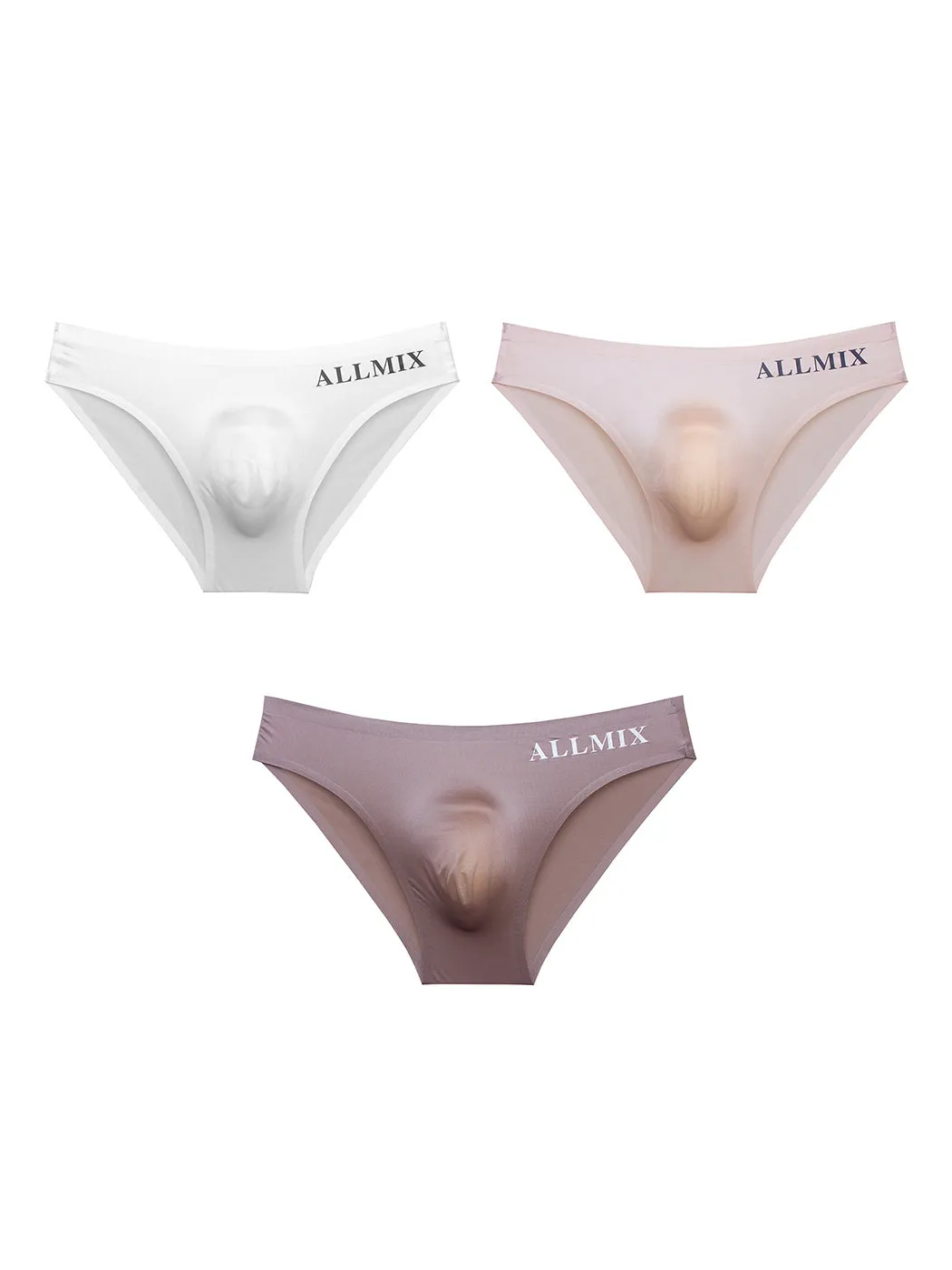 3 Pack Men's Sport Seamless Pouch Briefs