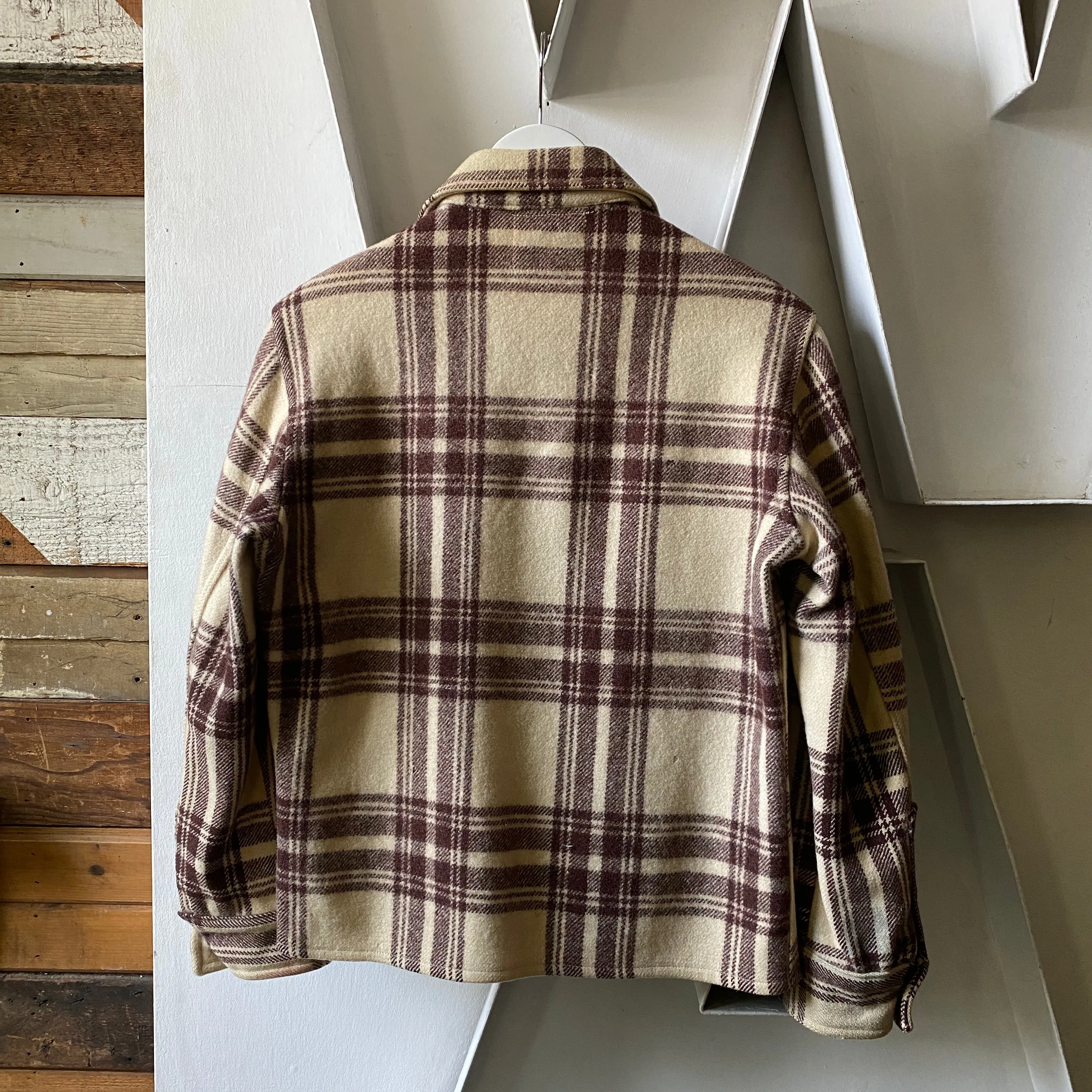 50’s Plaid Wool Jacket - Medium