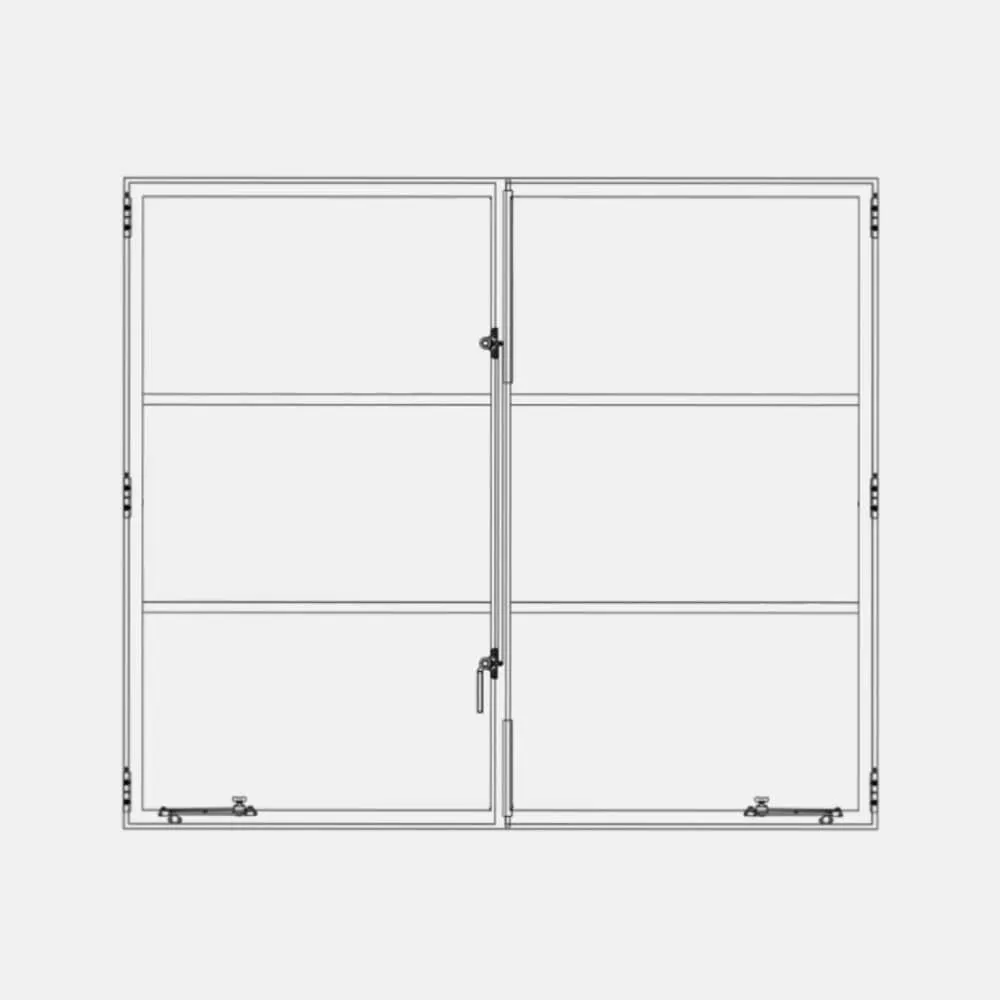 Air Window 0V 2H with Thermal Break - Double Casement Square