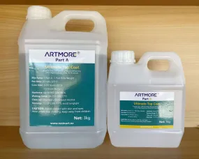 Anti-Yellowing Ultimate Top Coat Crystal Clear Epoxy Resin for Table Top Coffee Table Bar Top 4kg Pack 3:1