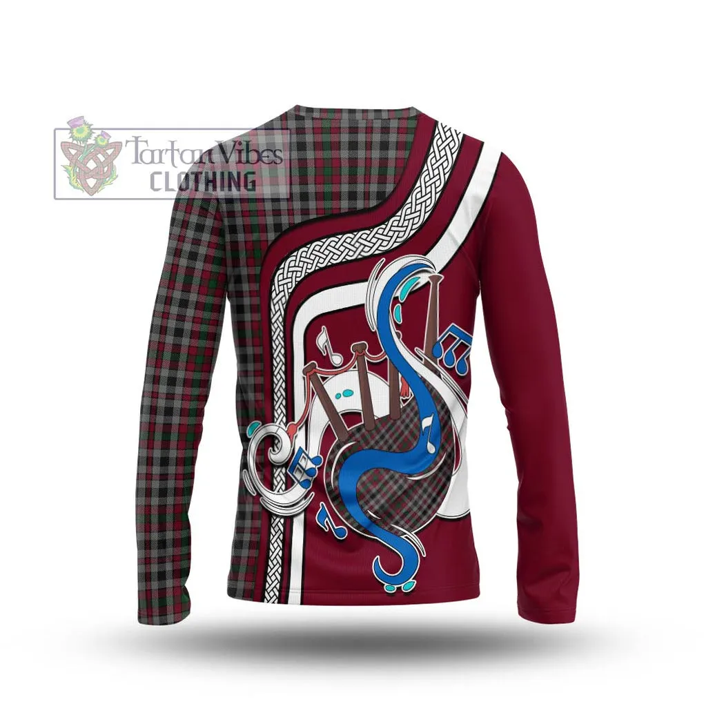 Borthwick Tartan Long Sleeve T-Shirt with Epic Bagpipe Style