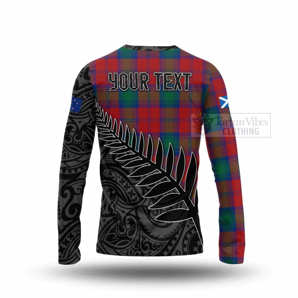 Byres (Byses) Crest Tartan Long Sleeve T-Shirt with New Zealand Silver Fern Half Style