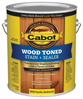 Cabot 3000 Series 140.0003005.007 Deck and Siding Stain, Pacific Redwood, 1 gal :GAL: QUANTITY: 4