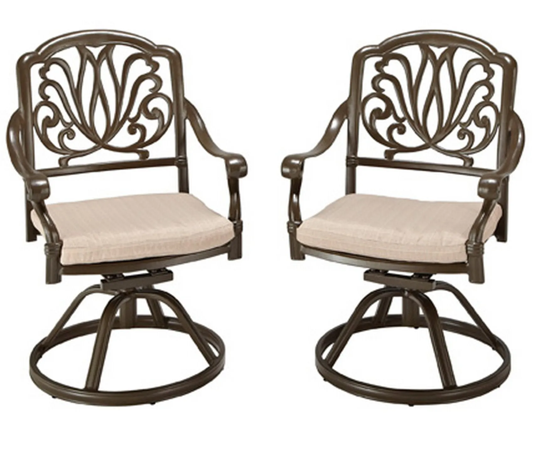 Capri Taupe Outdoor Swivel Rocking Chair