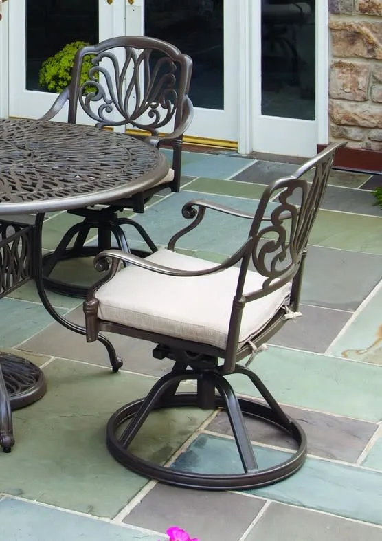 Capri Taupe Outdoor Swivel Rocking Chair
