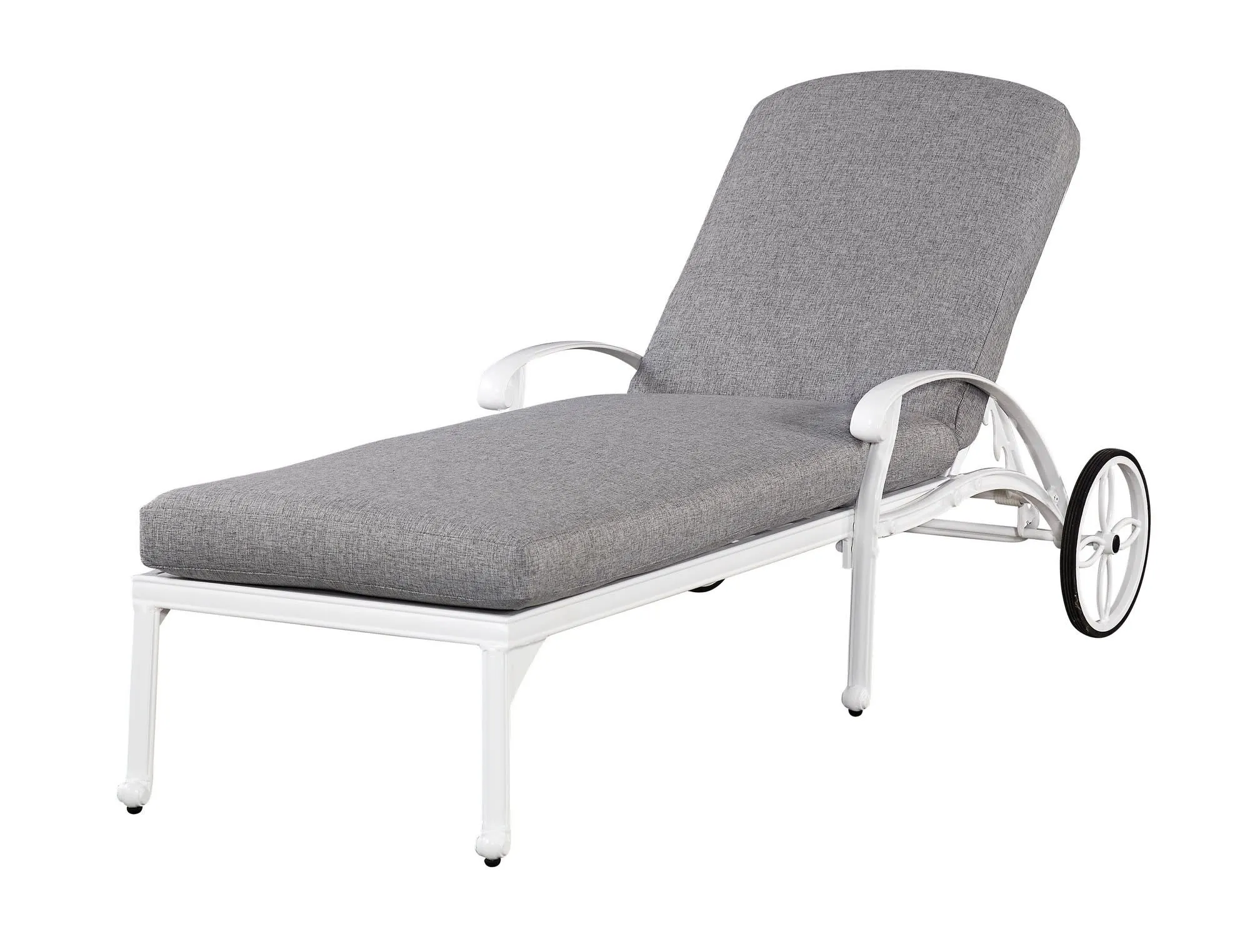 Capri White Outdoor Chaise Lounge