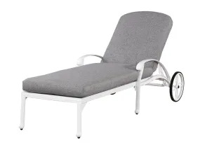 Capri White Outdoor Chaise Lounge
