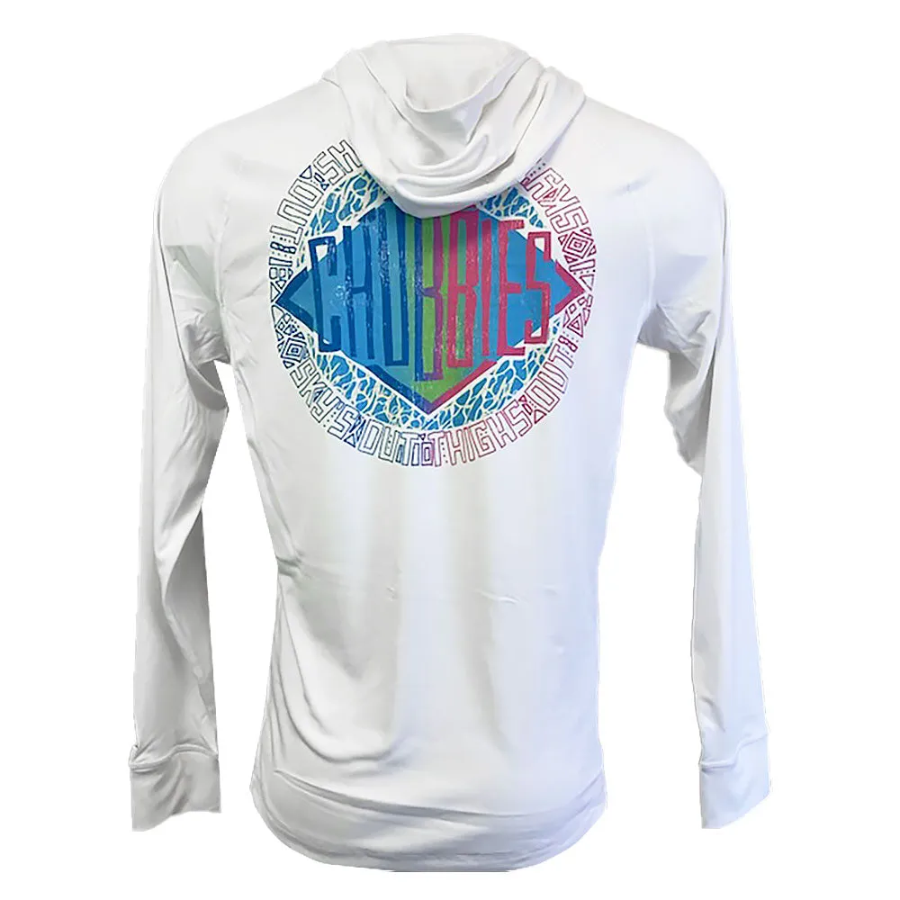Chubbies The High Tide Long Sleeve Sun Hoodie T-Shirt - Off White - Solid