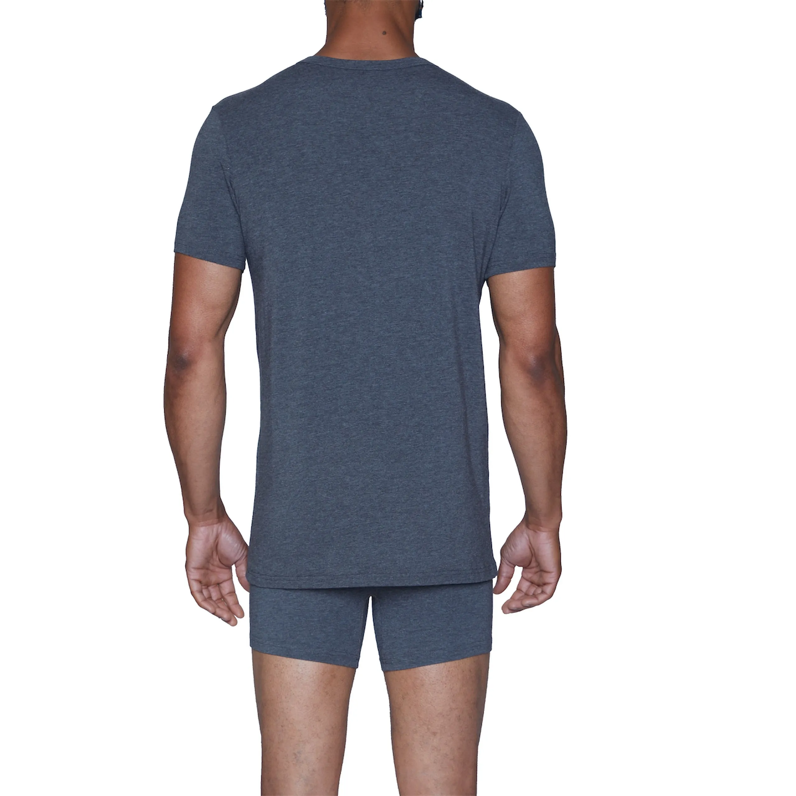 Crew Neck Undershirt in Charcoal Heather (Size X-Large) by Wood Underwear