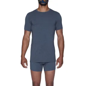 Crew Neck Undershirt in Charcoal Heather (Size X-Large) by Wood Underwear