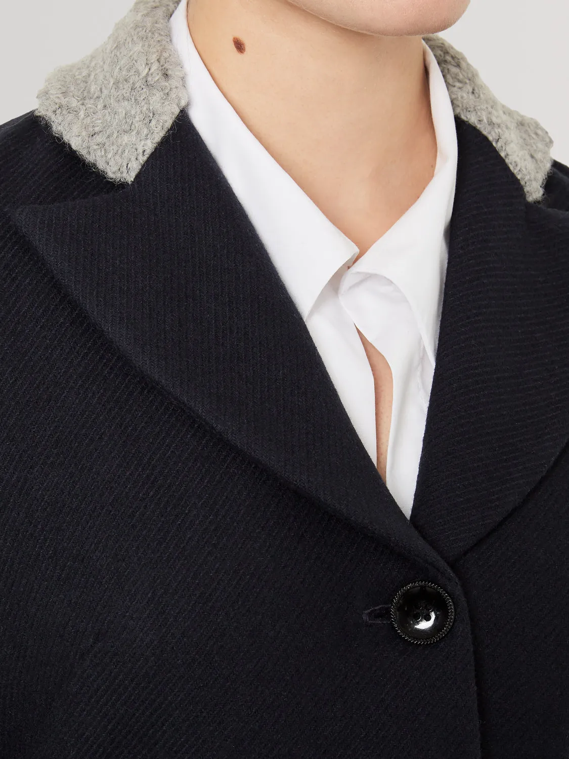 Cropped Jacket - Navy