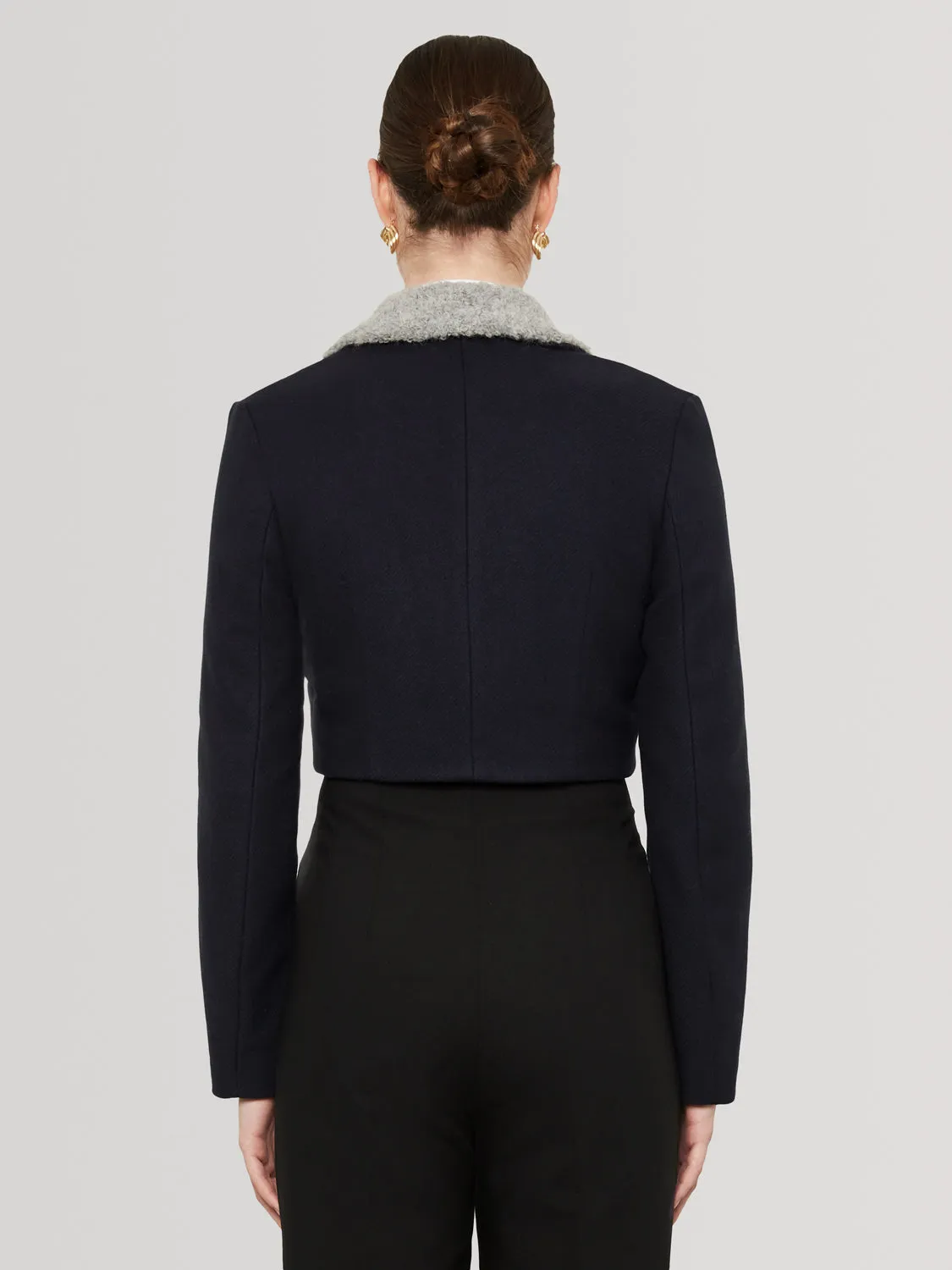 Cropped Jacket - Navy
