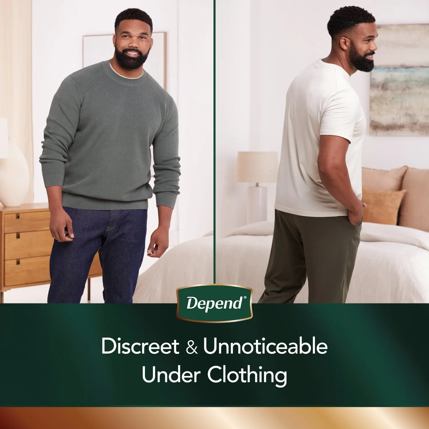 Depend Real Fit Incontinence Underwear for Men, Maximum Absorbency, Black & Grey