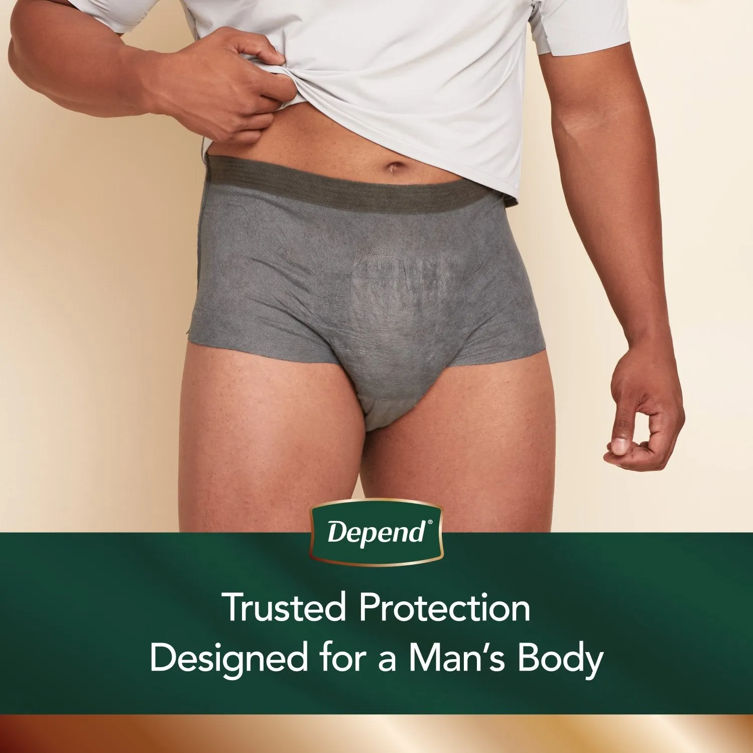 Depend Real Fit Incontinence Underwear for Men, Maximum Absorbency, Black & Grey