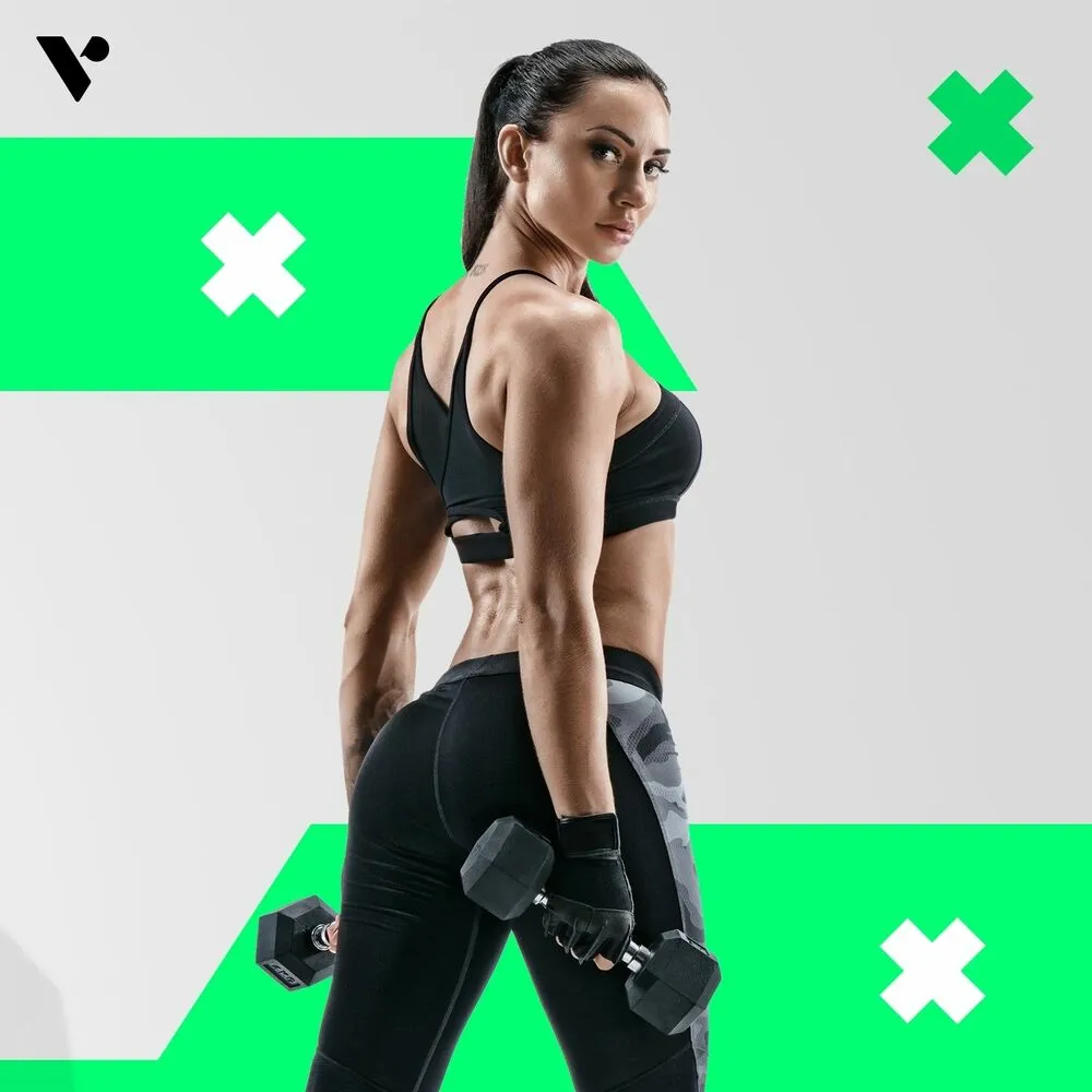 Durable Hex Design Rubber Dumbbells 7.5KG x 2 - Verpeak
