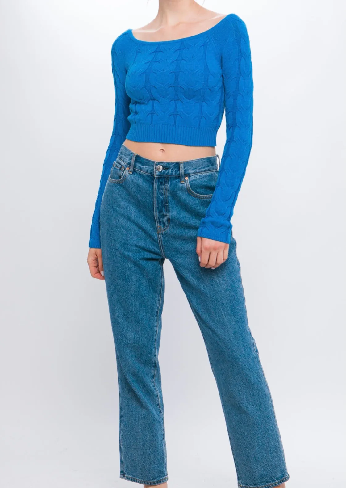 Elvia Cable Knit Sweater Top