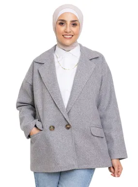 Grey RD-Jacquard Feather Blazer