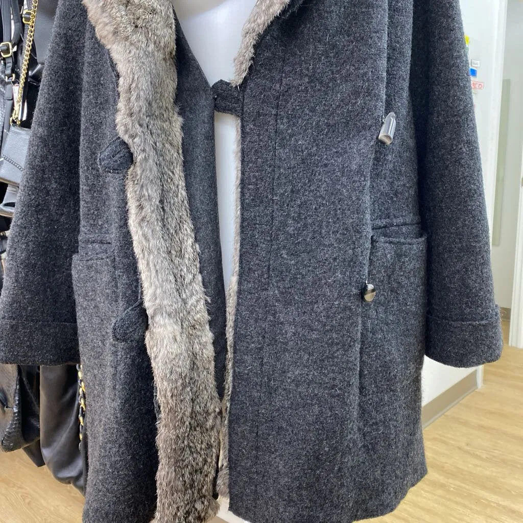 Hilary Radley fur trim wool blend coat 8