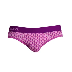 Hip Brief in Purple Interlock by Wood Underwear