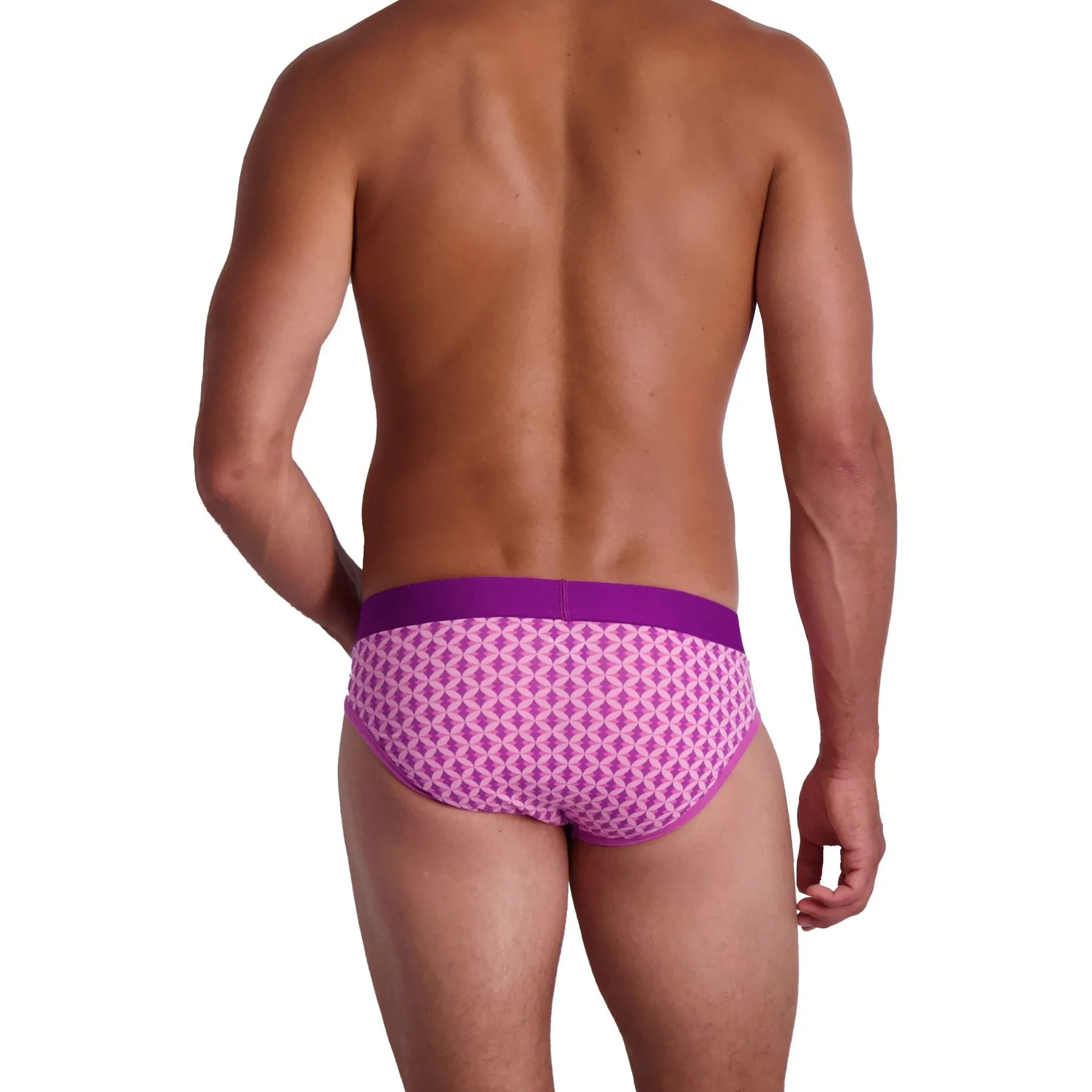 Hip Brief in Purple Interlock by Wood Underwear