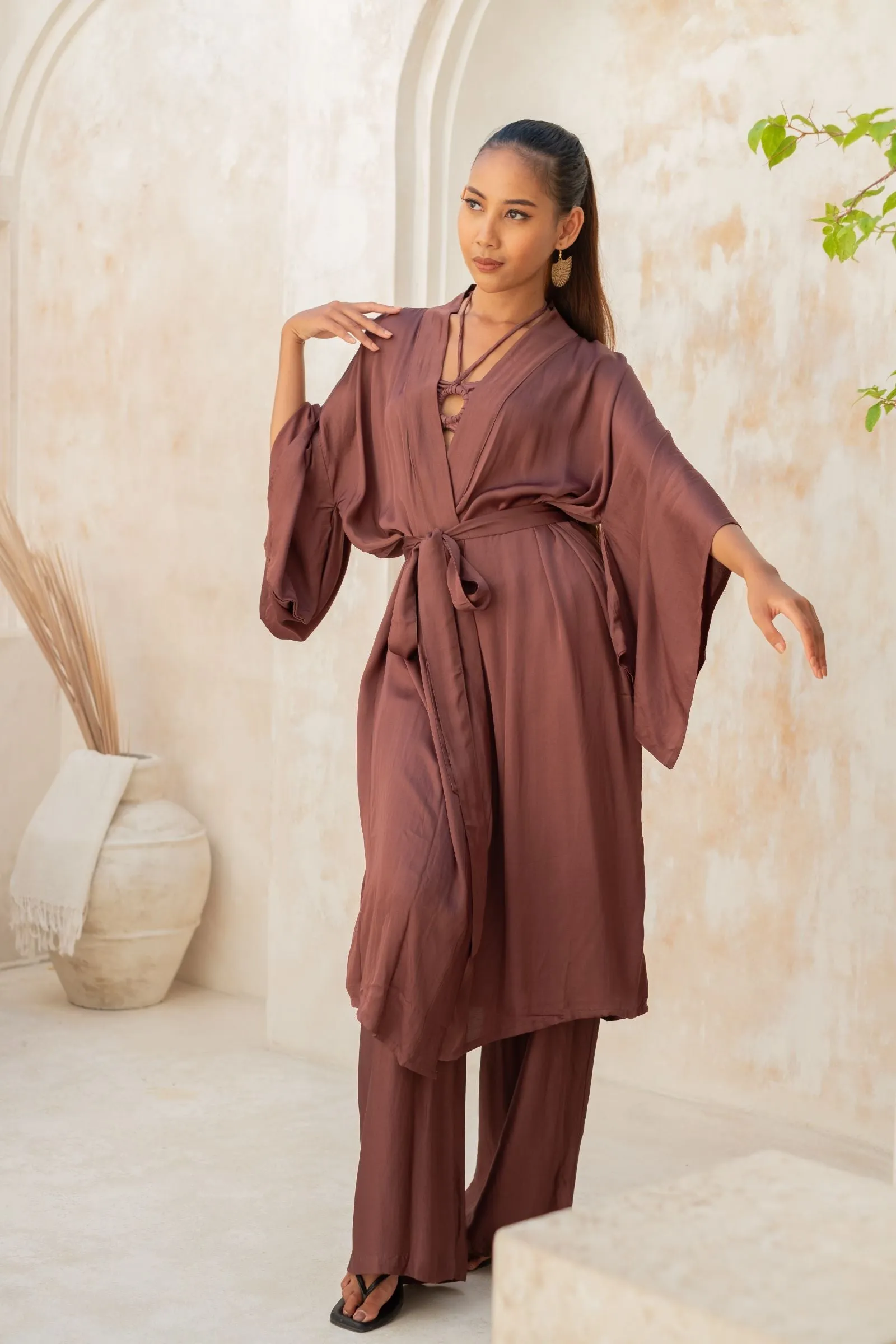 Jap Kimono Midi - Plum