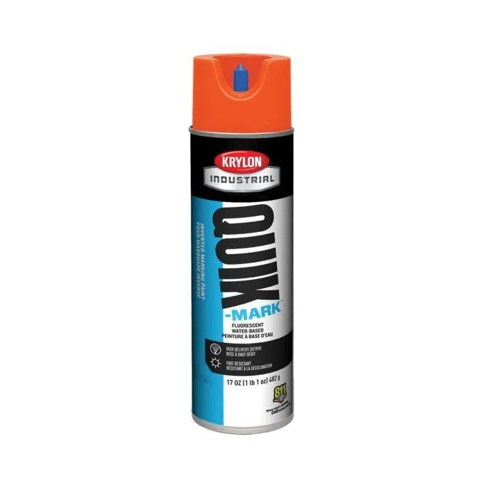 Krylon QUIK MARK Water based Inverted Marking Paints 17 oz. Brilliant Red 12 Cans