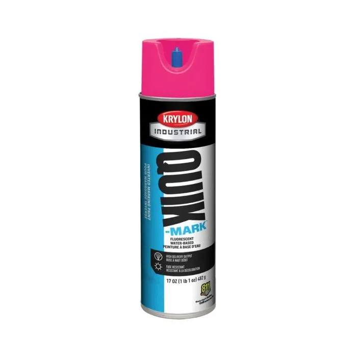 Krylon QUIK MARK Water based Inverted Marking Paints 17 oz. Brilliant Red 12 Cans