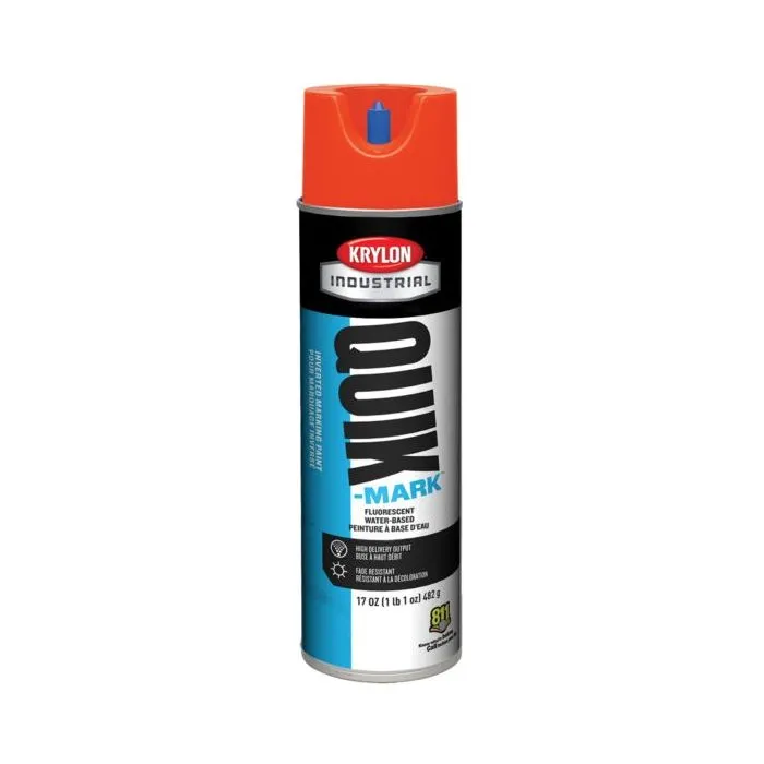 Krylon QUIK MARK Water based Inverted Marking Paints 17 oz. Brilliant Red 12 Cans