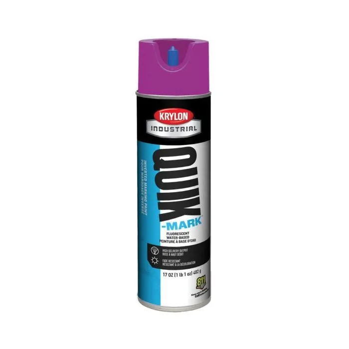 Krylon QUIK MARK Water based Inverted Marking Paints 17 oz. Brilliant Red 12 Cans