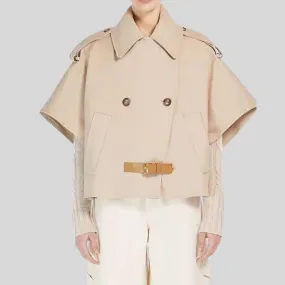 lapel double-breasted cloak short jackets