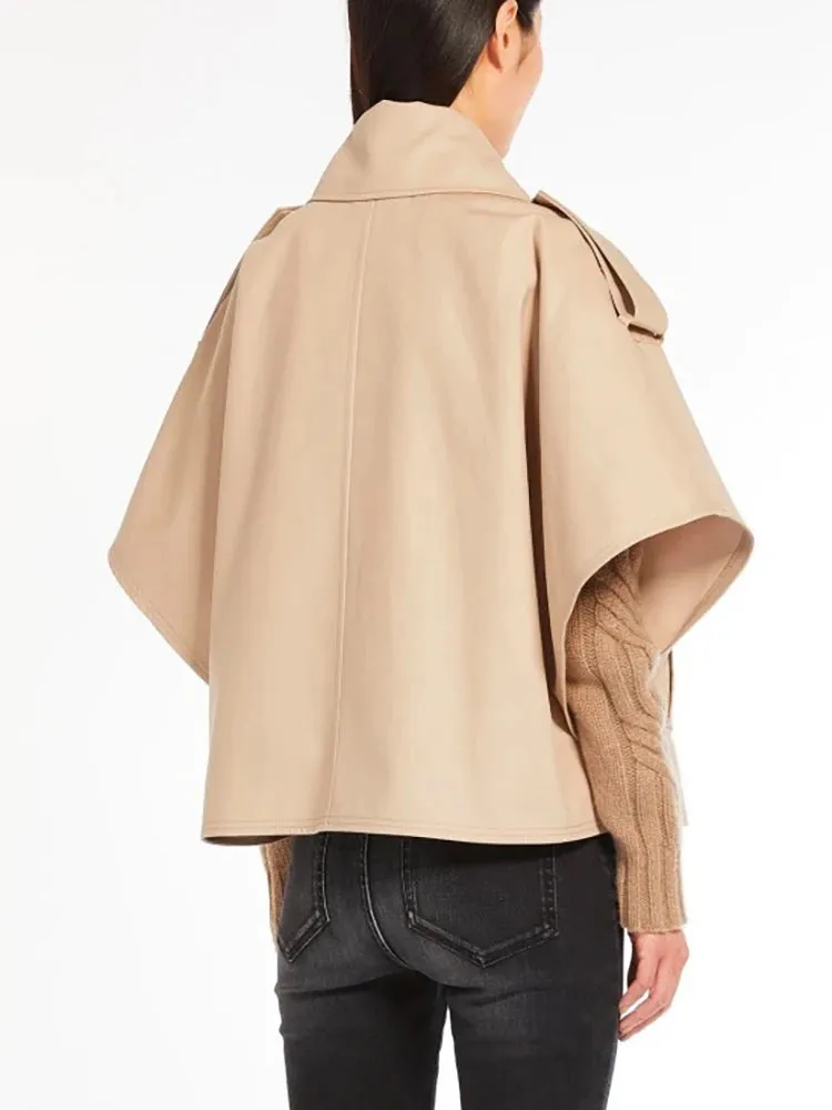 lapel double-breasted cloak short jackets