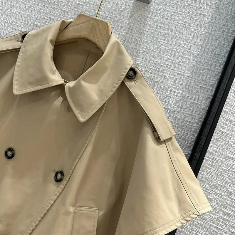 lapel double-breasted cloak short jackets