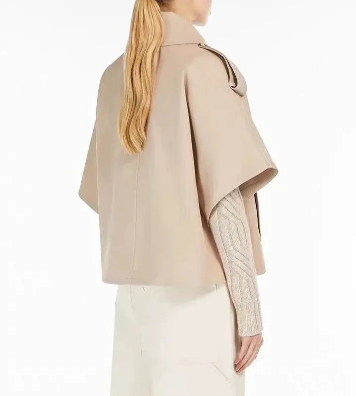 lapel double-breasted cloak short jackets