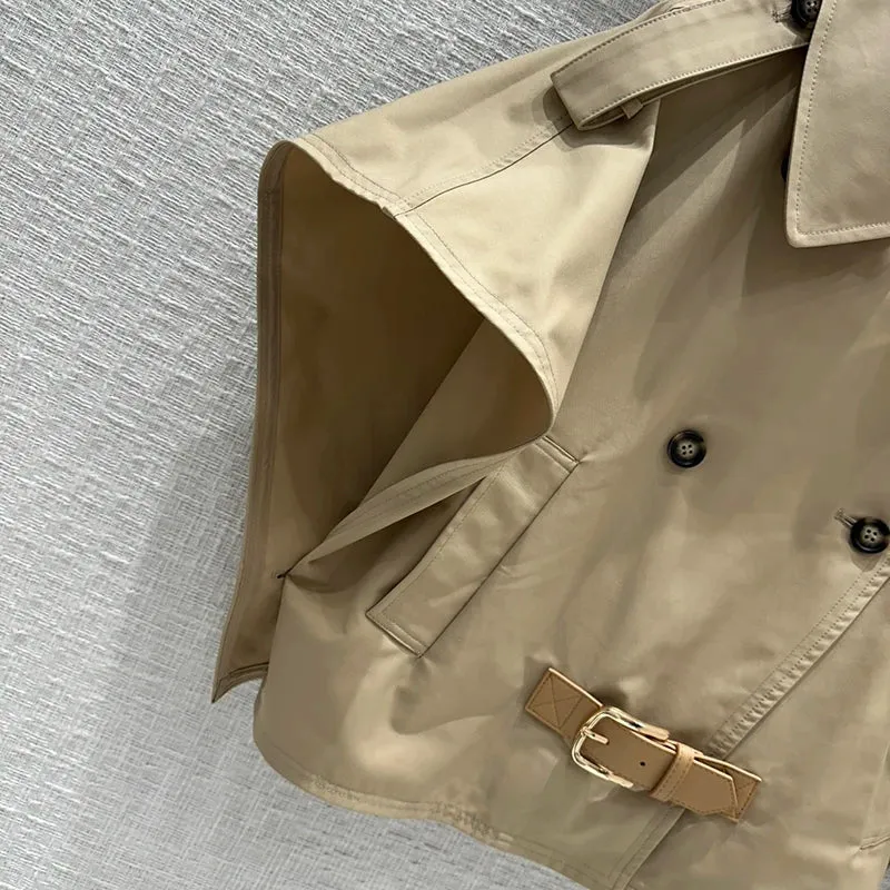 lapel double-breasted cloak short jackets