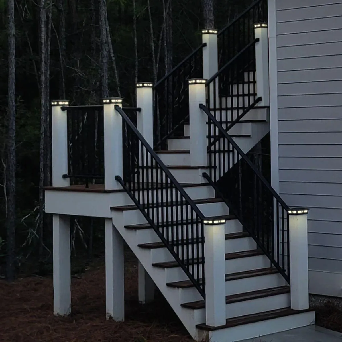 LED Solar Post Cap 6x6 10 Lumens 2700K (Pack Of 2)
