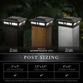 LED Solar Post Cap 6x6 10 Lumens 2700K (Pack Of 2)