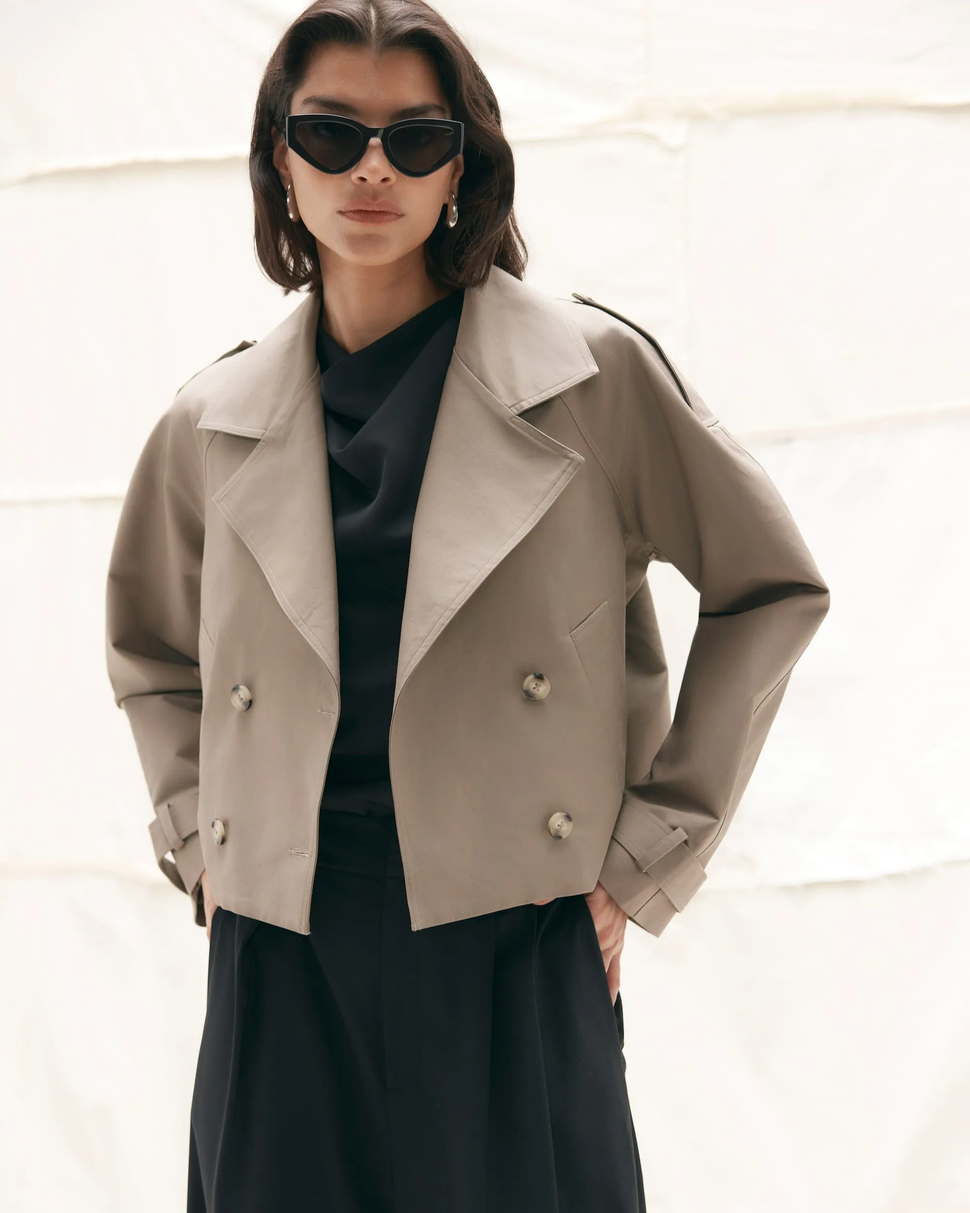 Luca Cropped Trench Jacket