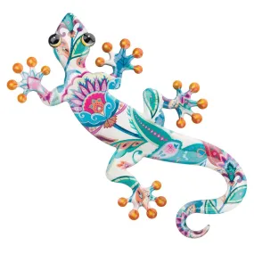 Luster 18" White Multi Color Gecko Wall Decor