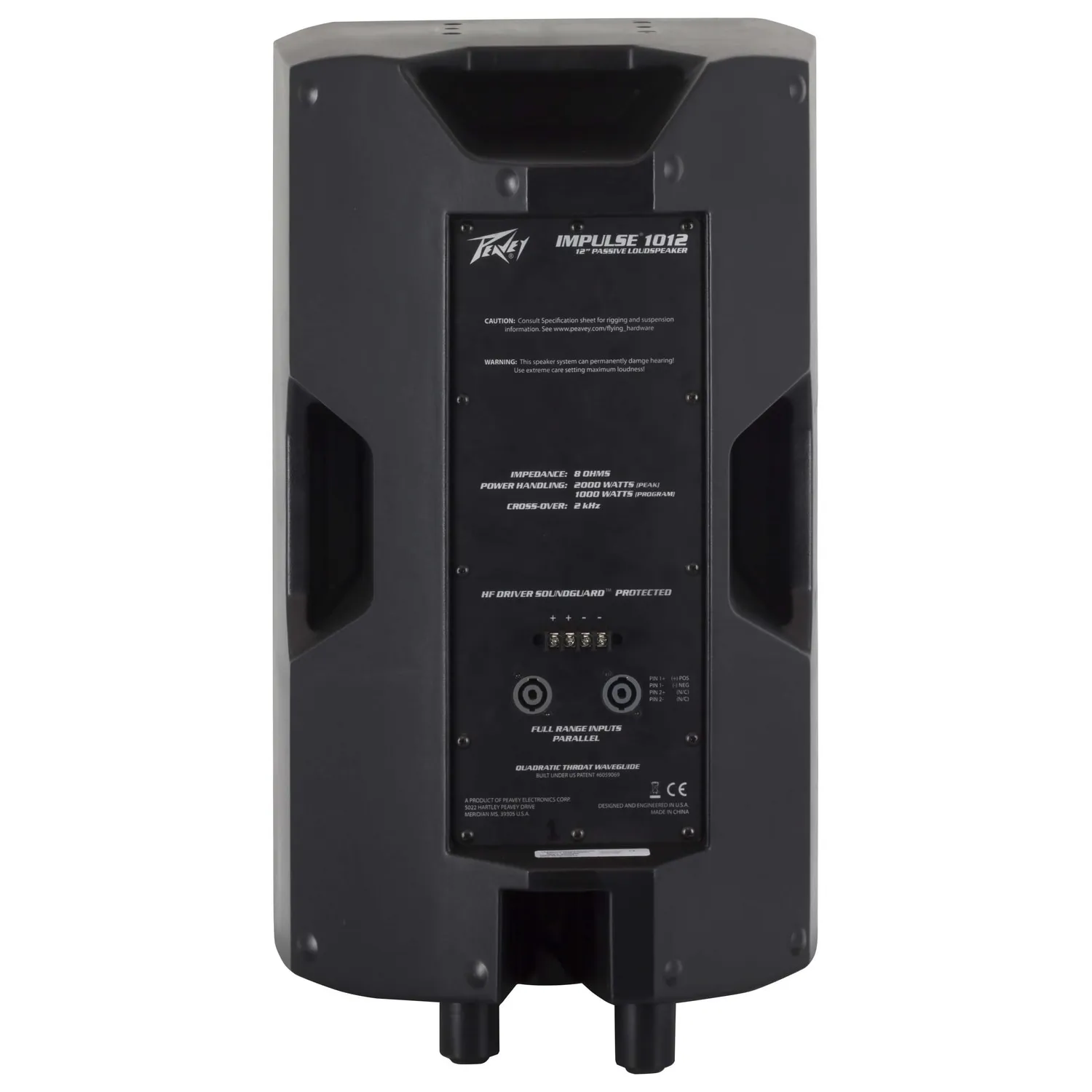Peavey IMPULSE 1012-8-OHM-BL Weather-Resistant Passive Loudspeaker - Black