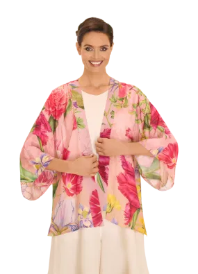 Powder Floral Study Kimono Jacket - Petal