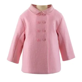 Rachel Riley Velvet Trim Pram Coat, Pink