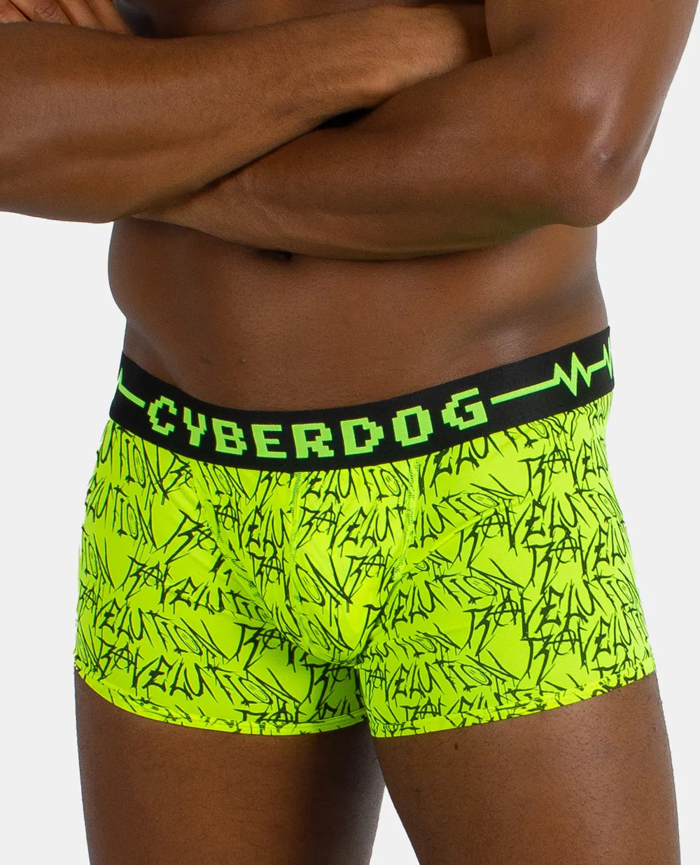 RAVELUTION BOXERS MENS FLUORESCENT YELLOW