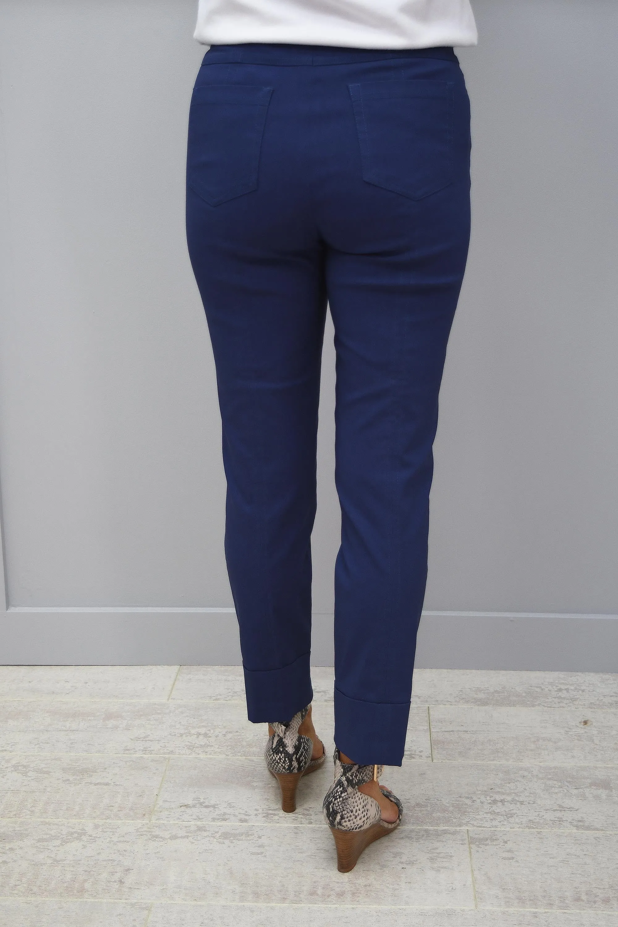 Robell Bella Air Force Blue 7/8 Trousers  -  51568 5499 68