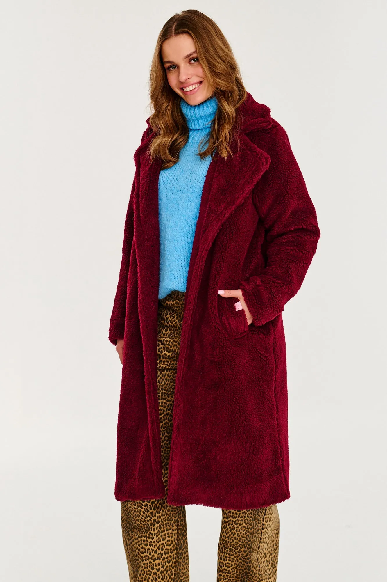 Ruby Wave Teddy Coat
