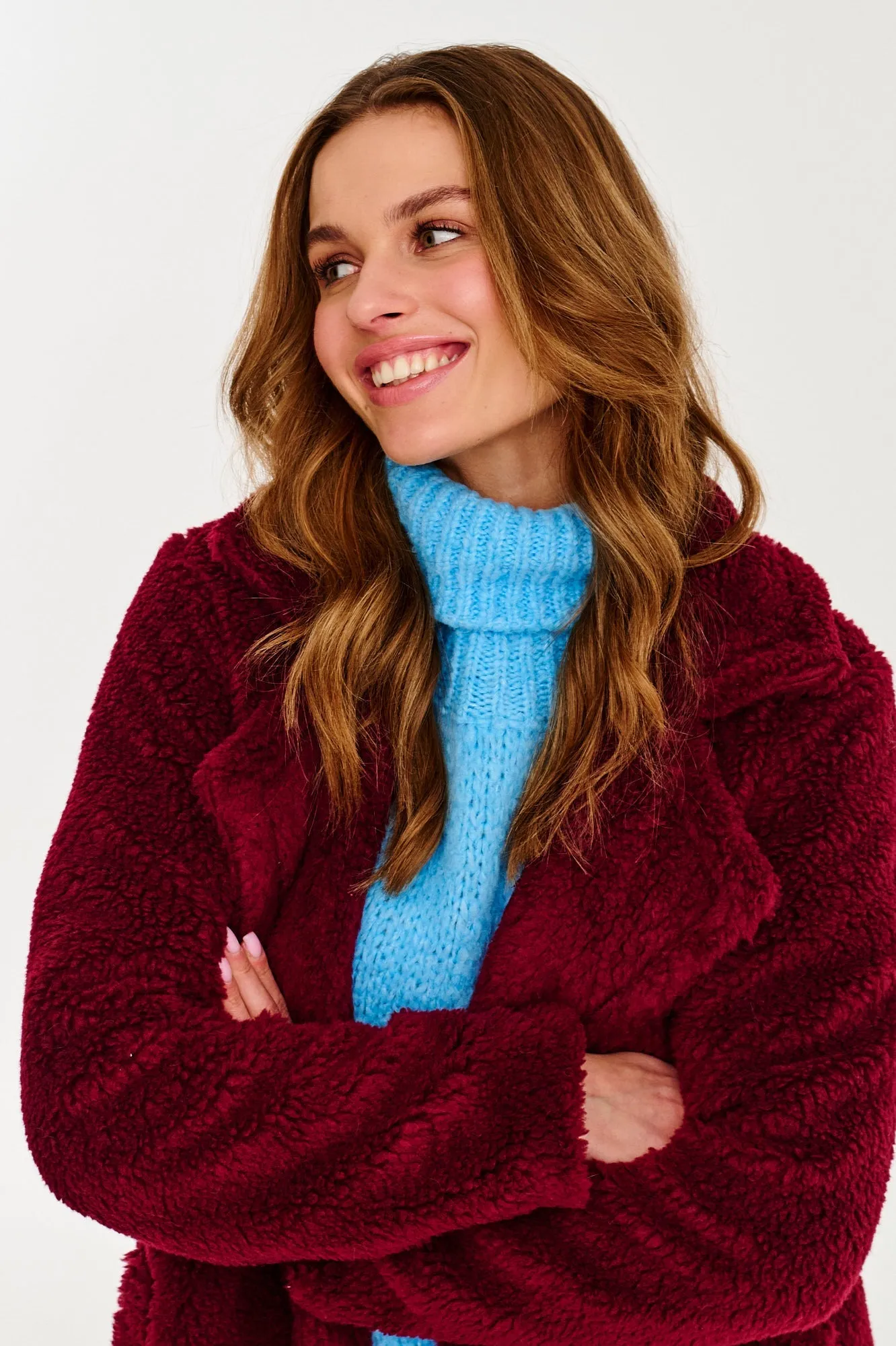 Ruby Wave Teddy Coat
