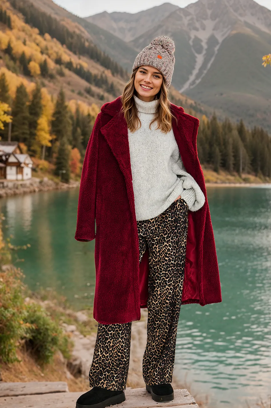 Ruby Wave Teddy Coat